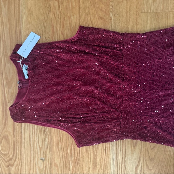 Baltic Born Burgundy Sequin Jumpsuit - Picture 2 of 5